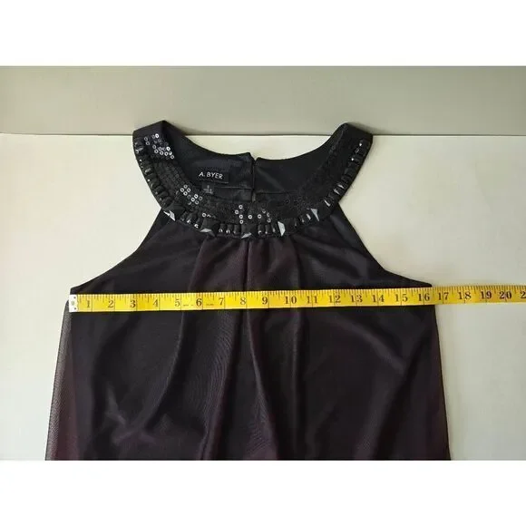 A. Byer Red Black Ombre dress Sz S - Picture 7 of 7